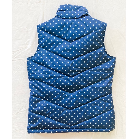 Cute Polka Dot Lands End Zip-up Vest with Pockets - Picture 3 of 4